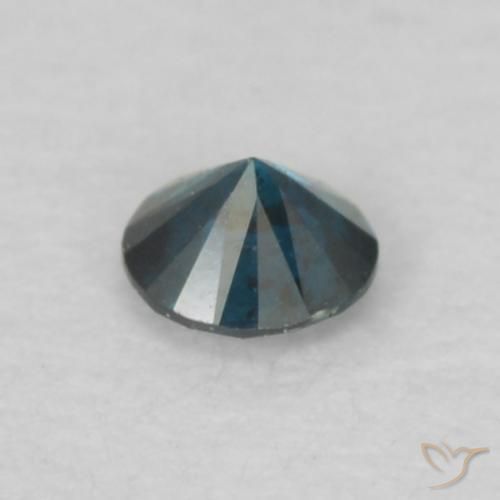 Diamante Blu naturale da 0.07 ct, Rotondo, VVS-VS