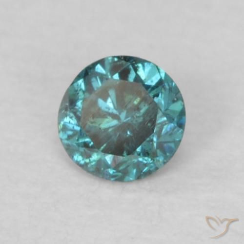 Diamante Blu naturale da 0.07 ct, Rotondo, VS