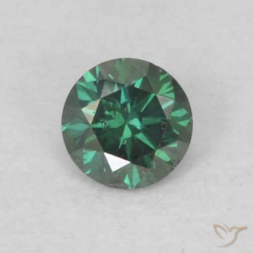 Diamante naturale verde da 0,06 ct, taglio rotondo, VS