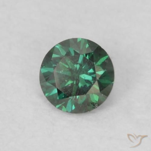 Diamante naturale verde da 0,06 ct, taglio rotondo, VS