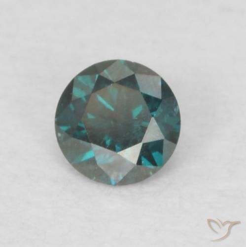 Diamante Blu naturale da 0.06 ct, Rotondo, VVS-VS