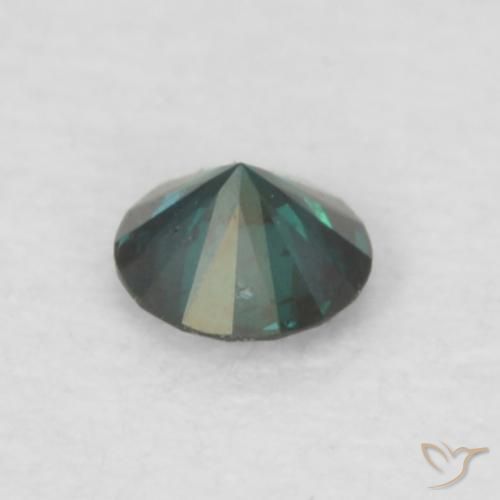 Diamante Blu naturale da 0.06 ct, Rotondo, VVS-VS