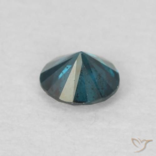 Diamante Blu naturale da 0.06 ct, Rotondo, VVS-VS