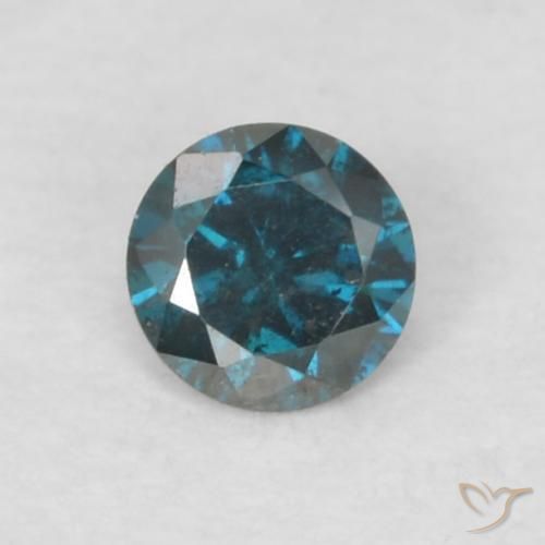 Diamante Blu naturale da 0.06 ct, Rotondo, VS
