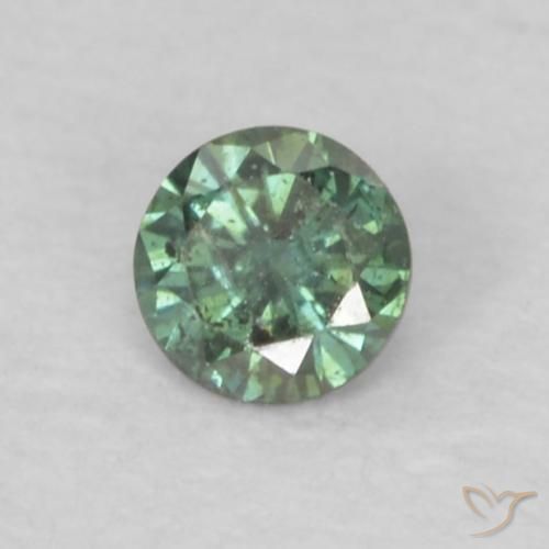Diamante Verde naturale da 0.05 ct, Rotondo, VS