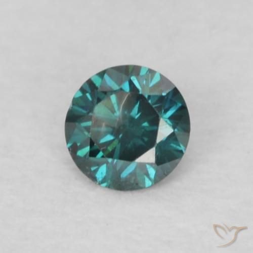 Diamante Blu naturale da 0.06 ct, Rotondo, VS
