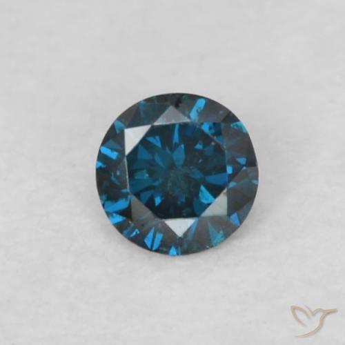 0.05ct Naturale Blu Diamante, Rotondo, VS