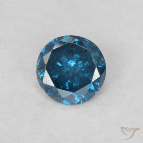0.04ct Naturale Blu Diamante, Rotondo, VS-SI