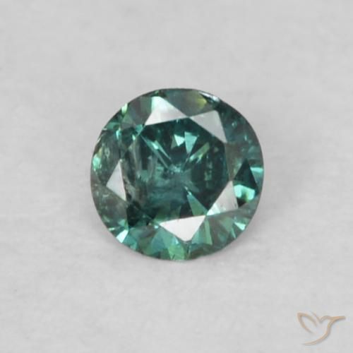 0.05ct Naturale Verde Diamante, Rotondo, VS-SI