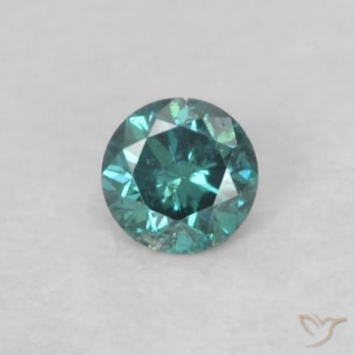 0.04ct Naturale Verde Diamante, Rotondo, VS-SI