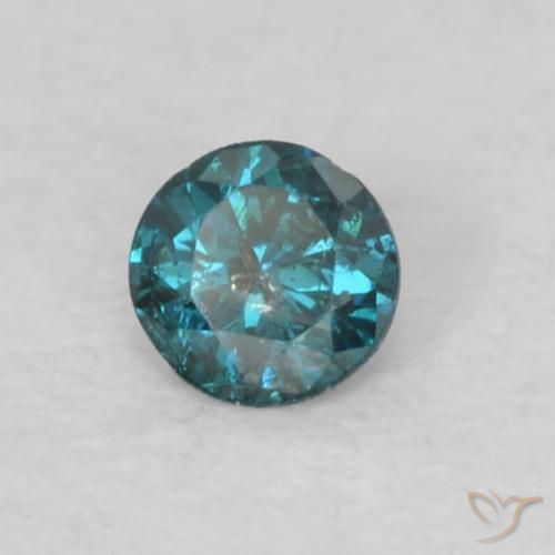 Diamante Blu naturale da 0.05 ct, Rotondo, VS-SI