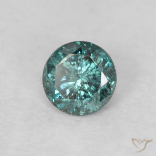 Diamante Blu naturale da 0.05 ct, Taglio rotondo, VS-SI