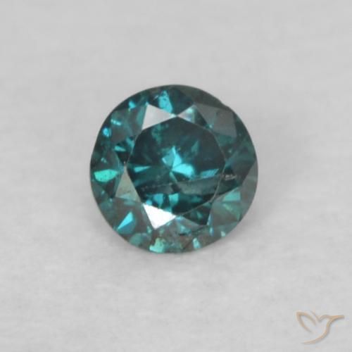 0.05ct Naturale Blu Diamante, Rotondo, VS-SI