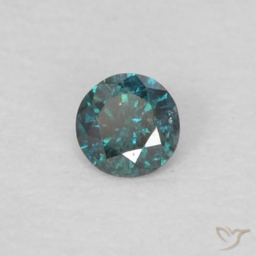 Diamante Blu naturale da 0.03 ct, Rotondo, VS-SI