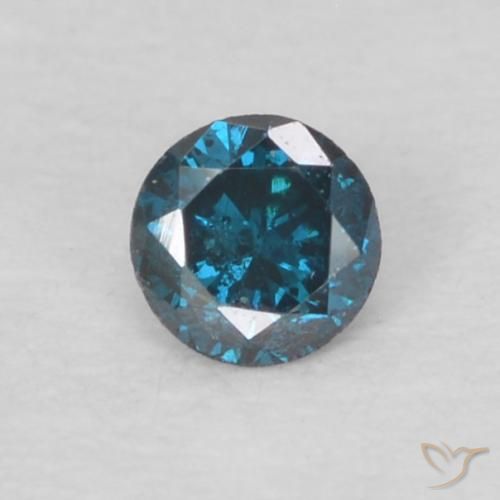 0.06ct Naturale Blu Diamante, Rotondo, VS-SI