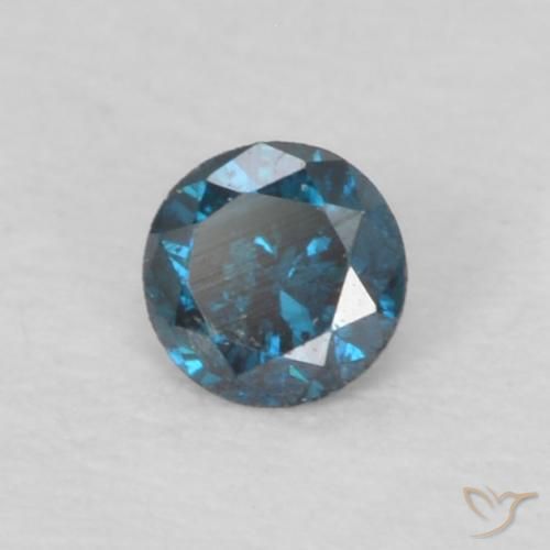 Diamante Blu naturale da 0.06 ct, Rotondo, VS-SI