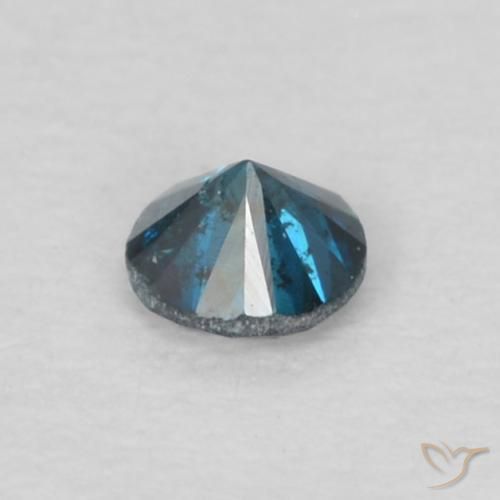 Diamante Blu naturale da 0.06 ct, Rotondo, VS-SI