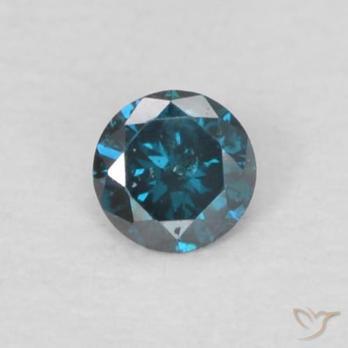 Diamante Blu naturale da 0.05 ct, Rotondo, VS-SI