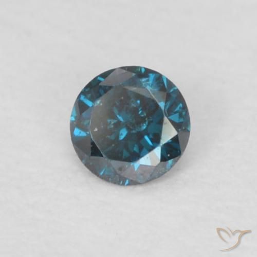 Diamante Blu naturale da 0.05 ct, Rotondo, VS-SI