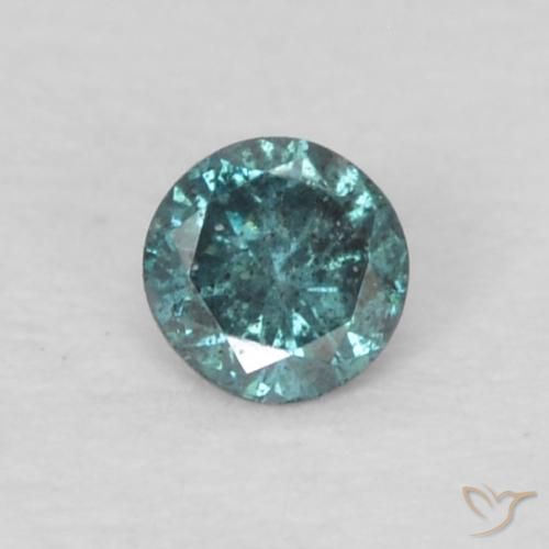0.05ct Naturale Blu Diamante, Rotondo, VS-SI