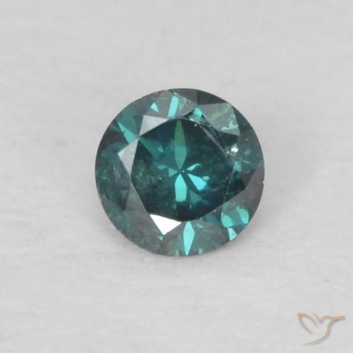 0.06ct Naturale Verde Diamante, Rotondo, VS-SI