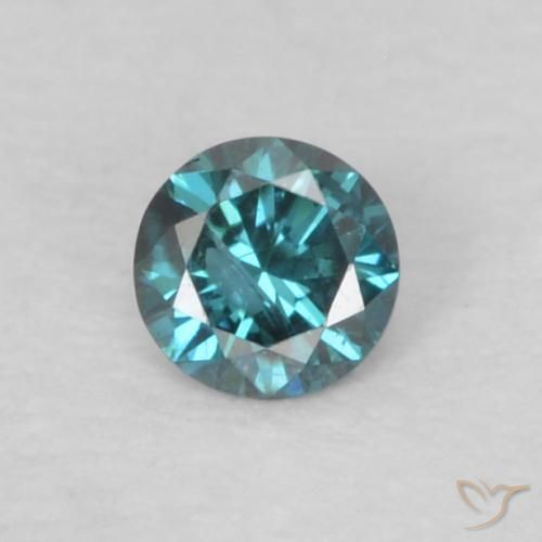 0.06ct Naturale Blu Diamante, Rotondo, VS-SI