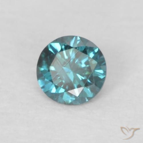 Diamante Blu naturale da 0.06 ct, Rotondo, VS-SI