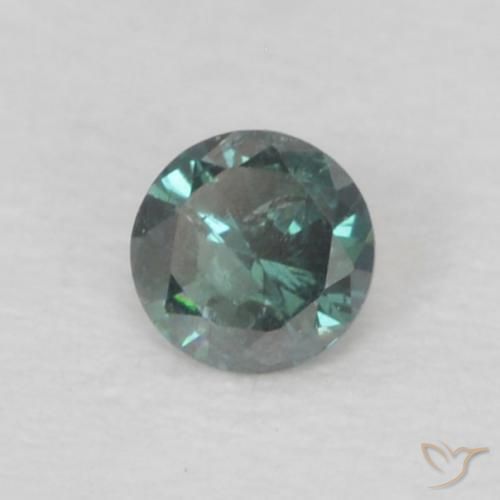 Diamante Verde naturale da 0.04 ct, Rotondo, VS-SI