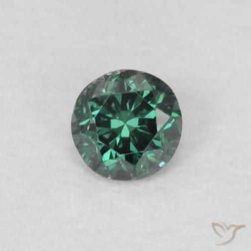 0.05ct Naturale Verde Diamante, Rotondo, VS-SI