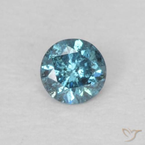 Diamante Blu naturale da 0.05 ct, Rotondo, VS-SI