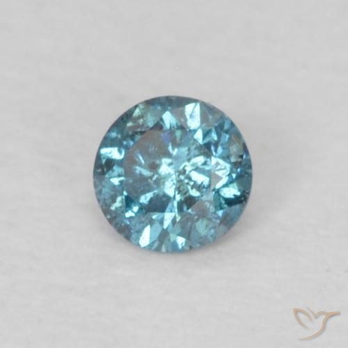 Diamante Blu naturale da 0.05 ct, Rotondo, VS-SI