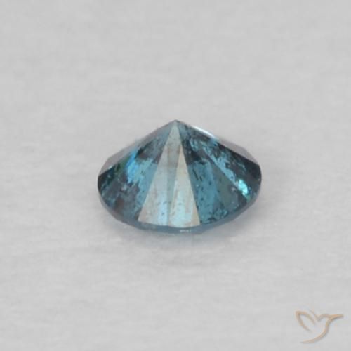 Diamante Blu naturale da 0.05 ct, Rotondo, VS-SI
