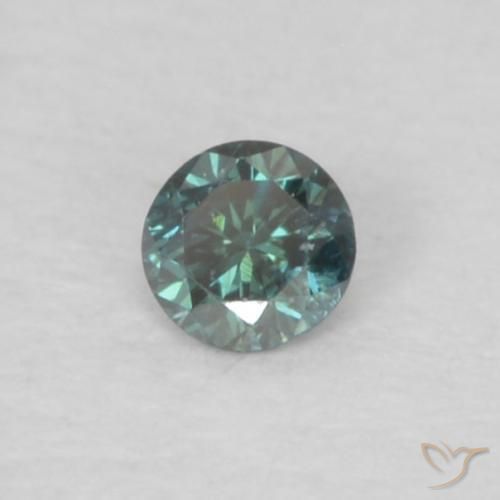 Diamante Verde naturale da 0.03 ct, Rotondo, VS-SI
