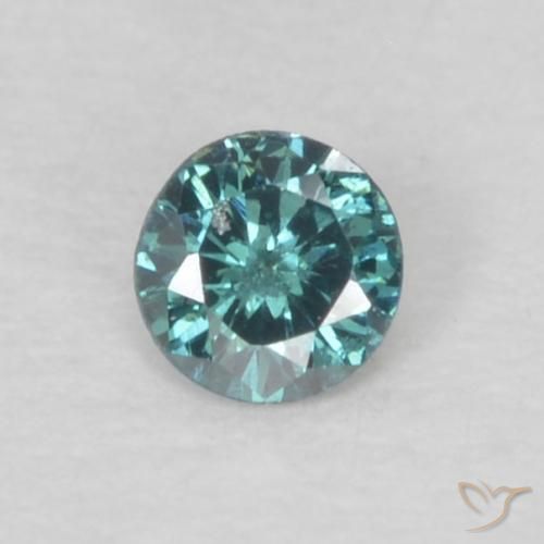 0.05ct Naturale Blu Diamante, Rotondo, VS-SI