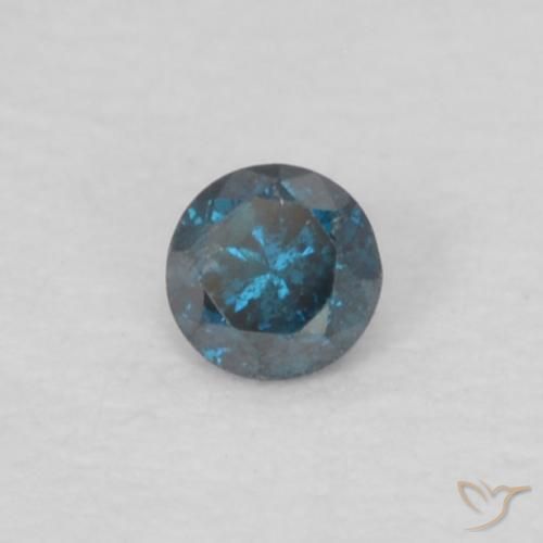 Diamante Blu naturale da 0.04 ct, Rotondo, VS-SI