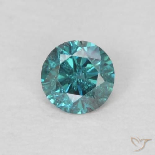 0.05ct Naturale Blu Diamante, Rotondo, VS-SI