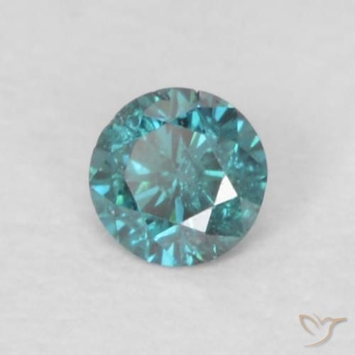 Diamante Blu naturale da 0.05 ct, Rotondo, VS-SI