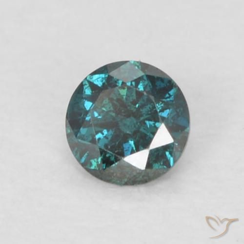 Diamante Blu naturale da 0.06 ct, Rotondo, VS