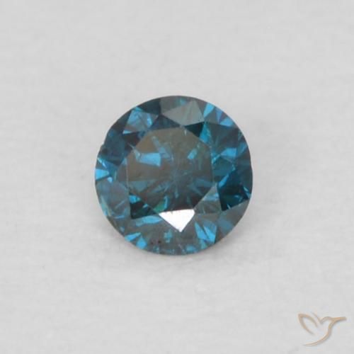 Diamante Blu naturale da 0.05 ct, Rotondo, VS