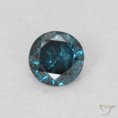 0.06ct Naturale Blu Diamante, Rotondo, VS