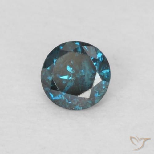 Diamante Blu naturale da 0.06 ct, Rotondo, VS