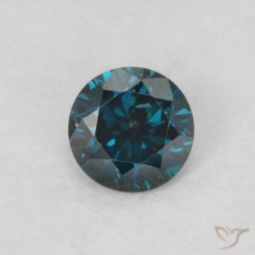 0.06ct Naturale Blu Diamante, Rotondo, VS