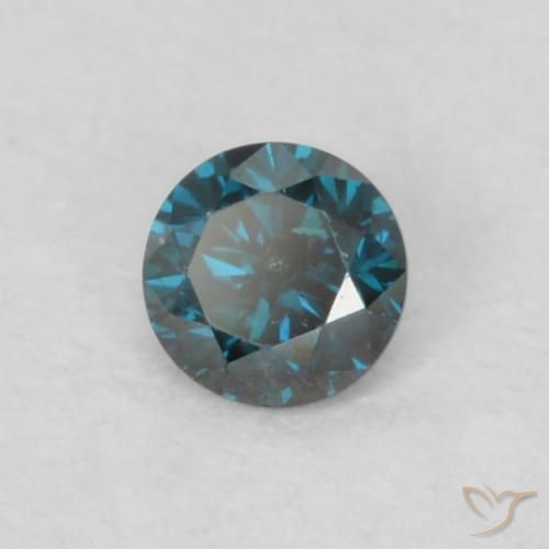 Diamante Blu naturale da 0.06 ct, Rotondo, VS