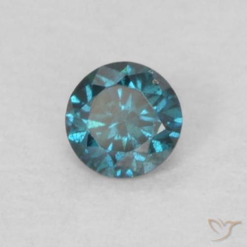 Diamante Blu naturale da 0.05 ct, Rotondo, VS