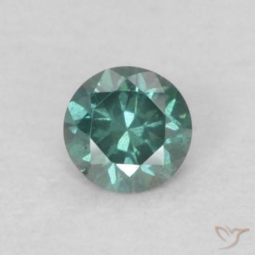 0.06ct Naturale Verde Diamante, Rotondo, VS