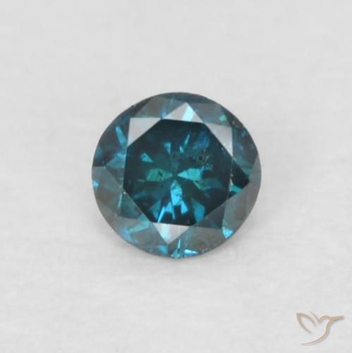 Diamante Blu naturale da 0.06 ct, Rotondo, VS