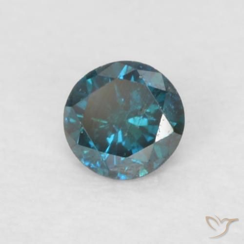 Diamante Blu naturale da 0.06 ct, Rotondo, VS