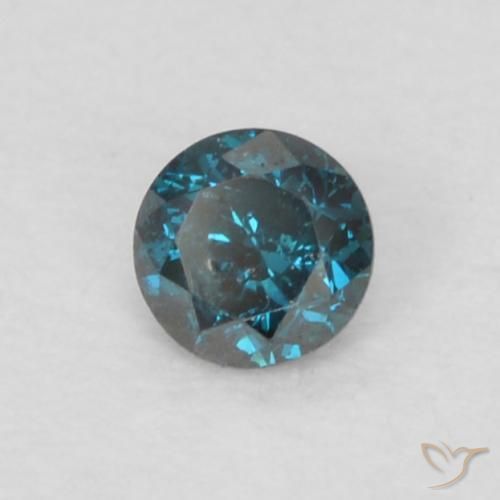 Diamante Blu naturale da 0.06 ct, Rotondo, VS