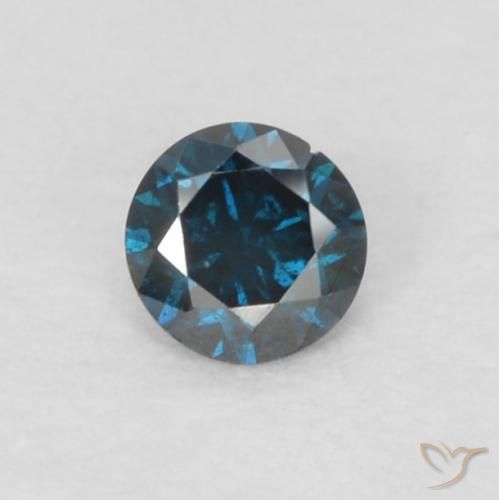Diamante Blu naturale da 0.05 ct, Rotondo, VS