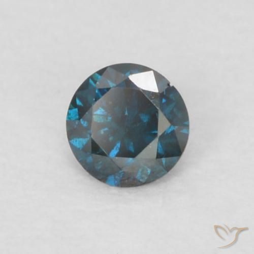 Diamante Blu naturale da 0.05 ct, Rotondo, VS